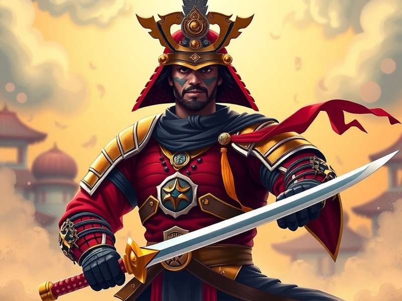 Indian Samurai Saga game hero image showing a samurai warrior in traditional Indian armor